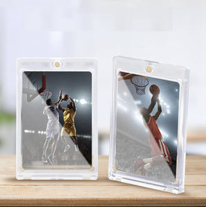 XXH-One Touch Porte-cartes magnétique 35PT Toploader Étui <span class=keywords><strong>rigide</strong></span> en plastique transparent pour cartes à collectionner Protecteur de boîtier magnétique - Product Image 6