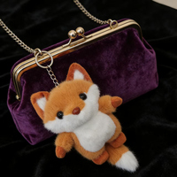 Mini porte-clés renard en peluche, pendentif renard mignon, breloque de sac, jouet renard en peluche