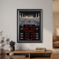 Reloj de Pared Digital LED para Oración Azan Islámica 2026, Reloj de Oración Musulmán de Una Sola Cara con Azan Islámico para Mezquita