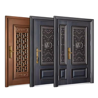 Portes de sécurité avant, porte principale en acier, portes de sécurité extérieures en acier pour maisons