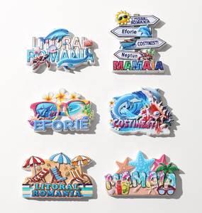 Aimant de réfrigérateur Souvenir de Roumanie personnalisé personnalisé imprimé résine Souvenir 3d aimants de réfrigérateur pour les villes de la côte du Litoral - Product Image 1