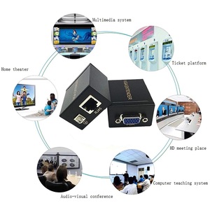 ตัวขยายสัญญาณอีเทอร์เน็ต VGA RJ45 60M ตัวเชื่อมต่อ HDML Cat5e <span class=keywords><strong>Cat6</strong></span> LAN อะแดปเตอร์รับส่งสัญญาณลำโพงกล้อง HDTV - Product Image 5