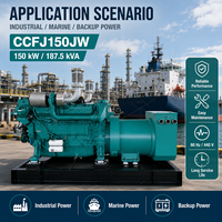 Groupe électrogène marin diesel SCDC150JW 150 kW à refroidissement par eau douce, alimenté par un moteur SCDC WP10CD200E201, pour navires offshore et navires de transport de marchandises