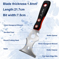 Ensemble de 14 Spatules en Acier Inoxydable avec Brosses, Grattoir, Couteau à Bande de Plâtre et Bac à Mastic, Outils de Réparation Murale