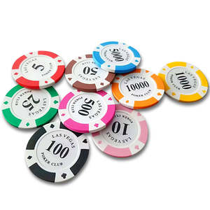Fichas de Póker de Cerámica Nuevas de 39 mm, 10 g y 14 g con Valor en Euros, Superficie Lisa Profesional, Personalizadas para <span class=keywords><strong>Casino</strong></span>, Venta al Por Mayor de Fábrica - Product Image 3
