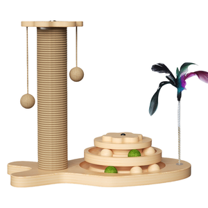 Fish Princess Real Wood <strong>Cat</strong> Scratcher <strong>Trees</strong> Durable Pet Column with Friendly Climbing Frame Carton Packed - Product Image 6