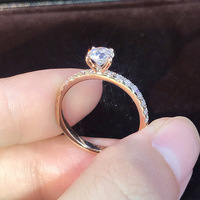 Madonna Ensemble de bagues de mariage et de fiançailles en or 14 carats et 18 carats 0.5 diamants de laboratoire pour femmes