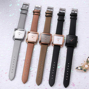 นาฬิกาควอตซ์ผู้หญิงทรงสี่เหลี่ยมวินเทจ หน้าปัดใหญ่ สายหนัง กันน้ำ พร้อมวันที่ - Product Image 4