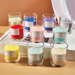 Contenitori Rotondi in Vetro per Candele, Lussuosi Portacandele in Vetro Trasparente Colorato Fatti a Mano, Candele Profumate per Arredamento Casa - Product Image 2