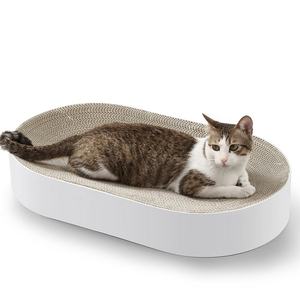 Huyo Lit-griffoir de luxe moderne, grand espace, forme ovale, style classique en carton, pour chats petits et grands - Product Image 1