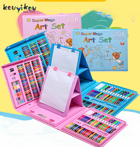 Perlengkapan Seni Rusia 208 Buah, Pastel Minyak, Krayon, Pensil Warna, Spidol, Mainan Melukis Menggambar, Set Seni dalam Kotak - Product Image 1