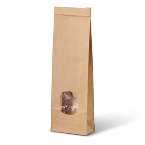 Sacs à fond plat avec fermeture à clip Xs, fenêtre PLA, 7,5x4,5x24 cm, sacs à collation scellés en kraft pour produits ménagers - Product Image 6