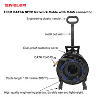 Câble réseau Cat6 de 100 m sur bobine, câble patch RJ45, câble serpent Ethercon Cat6a pour la transmission de signal DMX pour l'éclairage de scène