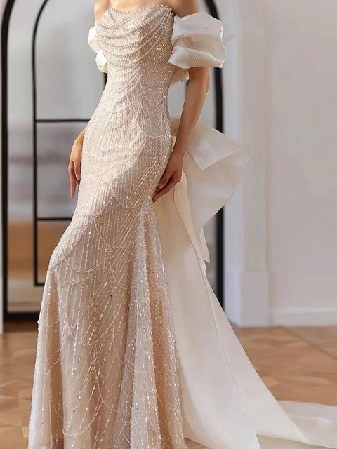 Wedding Dress Bridal Dress Fishtail Sexy Deep Lace Bride Dresses for Women