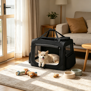 Soft Sided Dog <b>Carrier</b> Collapsible <b>Pet</b> Travel <b>Carrier</b> With Breathable Mesh Windows Storage Pockets Portable Dog Cat <b>Carrier</b> - Product Image 4