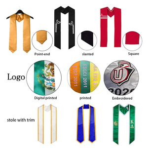 66 pulgadas 72 pulgadas Cinturón de Graduación Unisex Satin Sash Stole Graduation Bufanda - Product Image 6