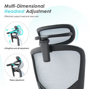 Silla de <span class=keywords><strong>jefe</strong></span> de oficina เก้าอี้รองรับบั้นเอวแบบปรับได้เก้าอี้ไนลอนสำหรับผู้บริหาร - Product Image 4