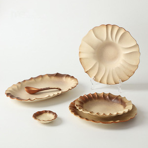 Ensembles de vaisselle 12 pièces, assiettes et bols, ensemble de vaisselle en grès pour 4 couverts en céramique pour restaurant à la maison - Product Image 3