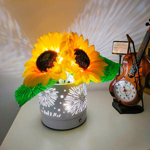 Lampe Ornement Tournesols Créatifs Veilleuse Creuse Décoration de Table Cadeau Uionen 2199 - Product Image 1