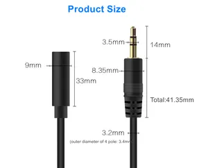 3.5 Mm Audio Extension Cable 3.5mm Jack Aux Stereo Audio Cable