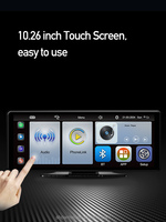 Monitor de Coche IPS de 10.26 Pulgadas Compatible con Carplay Inalámbrico, Android Auto, Navegación, Mirror Link, Imagen de Reversa OEM, Pantalla Táctil Portátil
