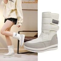 Sepatu Bot Salju Musim Dingin Model Baru Tebal untuk Wanita, Kasual, Anti Selip, Tahan Air, Hangat, Tinggi