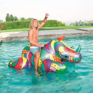 B01 văn hóa Pop tê giác Hồ bơi hồ <span class=keywords><strong>Inflatable</strong></span> mùa hè bên nước đồ chơi Ride-on Float với Heavy-Duty xử lý - Product Image 3
