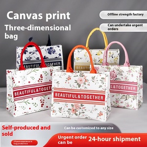 Bolsa mediana de lona con logotipo personalizado, serpentina tridimensional de moda para entrenamiento diario, uso escolar, <span class=keywords><strong>compras</strong></span> elegantes - Product Image 5