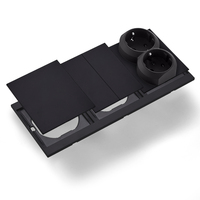 Interruptores y Enchufes de Pared WESA Ultrafinos con Botón Pulsador de 1/2/3 Vías, Enchufe Europeo de 1/2 Vía, Combinación Libre, Diseño Moderno de Lujo