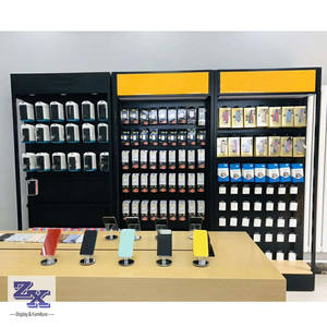 Dudukan Pajangan Dinding Slat Kustom untuk Toko Ritel Ponsel, Kabinet Pajangan Dinding Slat untuk Toko Telepon Desain Furnitur Interior - Product Image 6