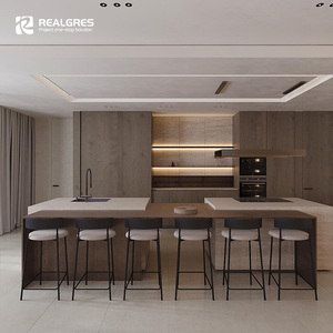 Cuisine moderne simple et peu coûteuse, ensemble complet de cuisine, couleur bois, panneaux de particules, armoires de cuisine en mélamine - Product Image 2