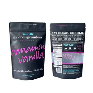 Pochette d'emballage personnalisée à fermeture éclair en plastique mylar 1kg pour protéines de lactosérum suppléments de créatine pour lait aliments pour animaux de compagnie gelée aliments en conserve - Product Image 2