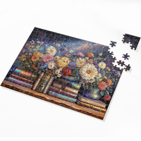 Pabrik Kustomisasi Karya Seni Profesional untuk 500 Potongan Puzzle Bunga Cetak HD untuk Dewasa