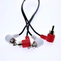 Câble Audio Av Rca à Rca Ofc personnalisé Connecteur stéréo Rca à angle droit à 90 degrés Audio CA