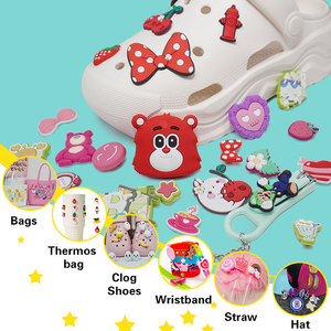 Breloques de chaussures unisexe personnalisées en PVC écologique, motif pommes de terre frites brillantes, décorations souples pour dessus de chaussures, breloque pour sabots FX-001 - Product Image 2