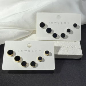 ต่างหูทรงวงกลมน่ารักสำหรับผู้หญิง ชุบทอง 18K พร้อมเคลือบ PVD ป้องกันการหมอง ทำจากสแตนเลส 304 ไม่เป็นสนิม เครื่องประดับแฟชั่นทันสมัย - Product Image 1