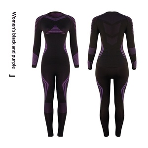 Vêtements de <span class=keywords><strong>ski</strong></span> et de sport d'hiver personnalisés à séchage rapide pour hommes, <span class=keywords><strong>sous</strong></span>-vêtements de compression pour le cyclisme, combinaison chaude anti-humidité pour femmes - Product Image 6