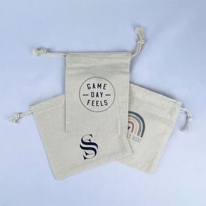 Wholesale Promotion 100% Organic Cotton <b>Bags</b> Simple Style <b>Drawstring</b> <b>Bags</b> Customization Accepted - Product Image 6