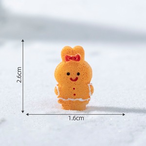 Venta al por mayor 3D Navidad Mini resina pan de jengibre hombres animales figuritas adornos Navidad encantos para DIY Navidad vacaciones Acción de Gracias graduación - Product Image 3