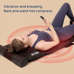 Tapis de <span class=keywords><strong>Massage</strong></span> Corporel Intégral Pliable Chauffant, <span class=keywords><strong>Matelas</strong></span> de <span class=keywords><strong>Massage</strong></span> Électrique avec Fonctions de Pétrissage et de Vibration, et Appui-tête Cervical Amovible - Product Image 5