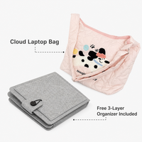Sac pour ordinateur portable Cloud avec pochette intérieure amovible, étui rembourré souple pour ordinateur, sac bandoulière pour femme OEM ODM
