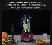 Mixeur Commercial 2200W de Pointe, Contrôle 6 Vitesses, Minuteur, Robuste, Haute Vitesse, pour Smoothies, Broyeur de Glace, Robot Culinaire, Sans BPA