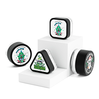 Logo personnalisé imprimé fond épais 3ml 5ml 7ml 9ml bocaux en verre concentré étanche à l'air petit récipient en verre cire huile mini bocal en verre
