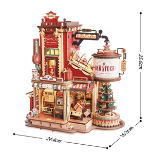 <span class=keywords><strong>Robotime</strong></span> <span class=keywords><strong>Rokr</strong></span>, Juguetes de Ensamblaje DIY, EAB01, Caja de Música Dream Gift Factory, Rompecabezas 3D de Madera, Regalos de Navidad para Niños - Product Image 2