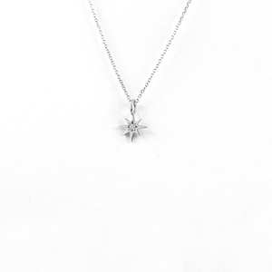 インスピレーションを与えるステンレススチールジュエリーダイヤモンドノーススターネックレスタイニースターチャームとダイヤモンドはデートとプロムナイトギフトを開始します - Product Image 3