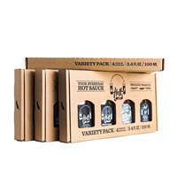 Verpackungsbox für Scharfe Sauce mit Wellpappe-Einsatz, Robuste Versandbox für Scharfe-Sauce-Flaschen