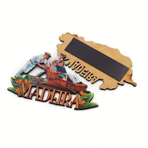 Customizable Mdf Iman Souvenirs Gift Portugal Island Madeira Die-Cut Printed Shaped <b>Fridge</b> Magnets - Product Image 3