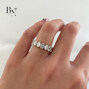 Anillo de Boda para Mujer con Diamante Cultivado en Laboratorio de 2.08 CTW, 4.30 Quilates, 5.3 mm de Ancho, Oro de 14K, Joyería Fina Elegante, Anillo de Aniversario - Product Image 4