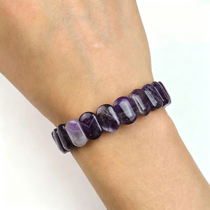 กำไลข้อมือหินธรรมชาติทรงสี่เหลี่ยมผืนผ้าขนาด 10x15 มม. สำหรับขายส่ง ของที่ระลึกทางศาสนา  รองรับการผลิตแบบ OEM/ODM - Product Image 5
