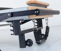 Reformer de Pilates haut de gamme en alliage d'aluminium anodisé avec chariot en bois et glissement silencieux et fluide pour la maison